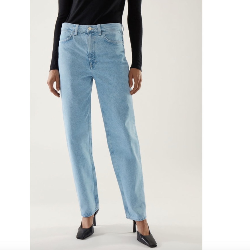 COS Straight-Leg Non-Stretch Jeans in light blue